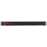 Régua Salicru SPS 12F PDU Tomadas IEC 10A c/ Switch On/Off + Surge Protector Preta p/ Rack 19" - Image 4