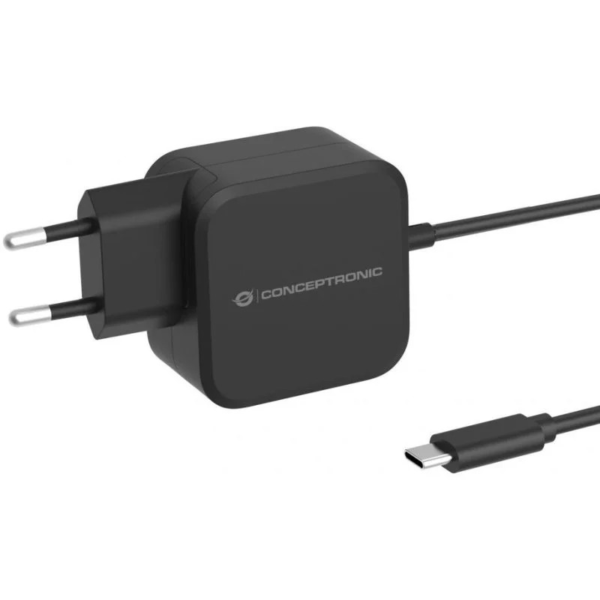 Carregador Conceptronic OZUL04BE GaN USB-C PD 3.0 67W Preto