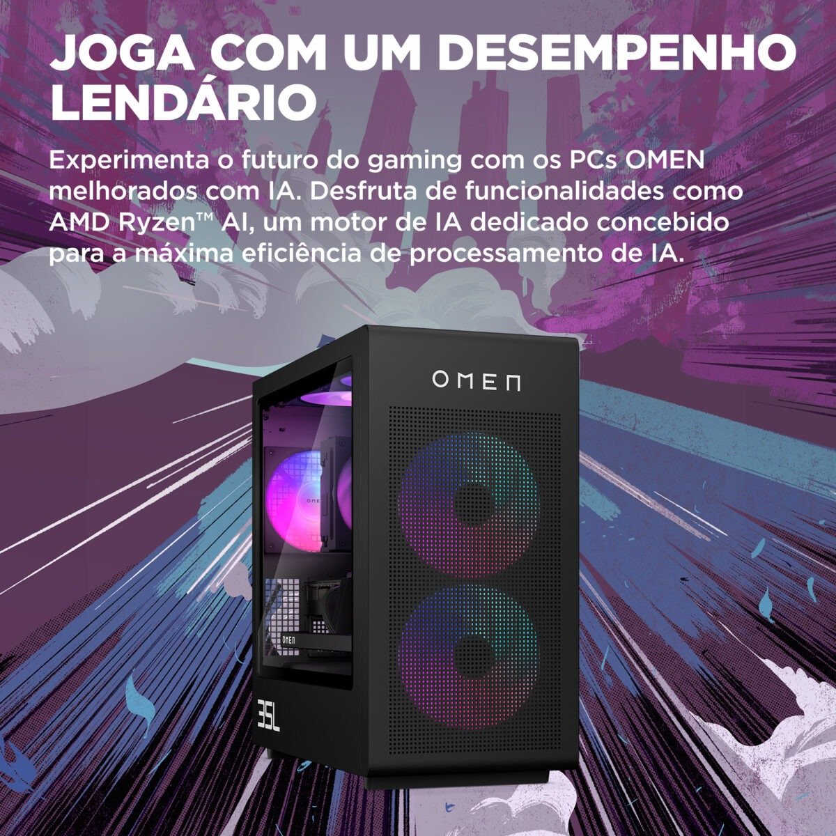 Computador Gaming HP OMEN 35L GT16-0006np R7 8700G 16GB 1TB RTX 4060 W11H - Image 10