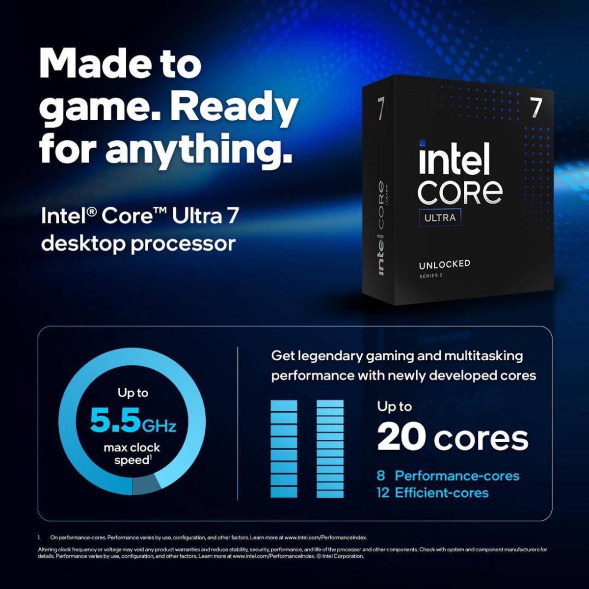 Processador Intel Ultra 7 265KF 20-Core (3.9Ghz/5.5Ghz) Skt1851 - Image 3