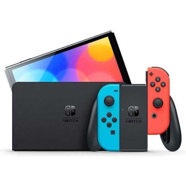 Consola Nintendo Switch (versão OLED) Azul Néon/Vermelho Néon