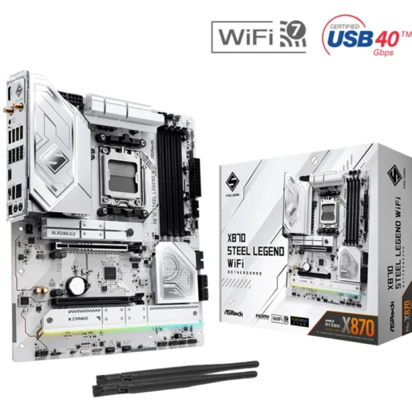 Motherboard ASRock  E-ATX X870E Steel Legend WiFi Socket AM5