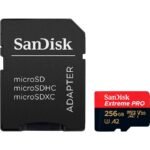 Cartão de Memória SanDisk Extreme Pro UHS-I C10 U3 V30 A2 microSDXC 256GB + Adaptador SD