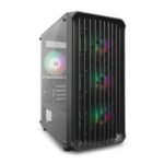 Caixa Micro-ATX Zolyd Vyntrix Tempered Glass ARGB Preta