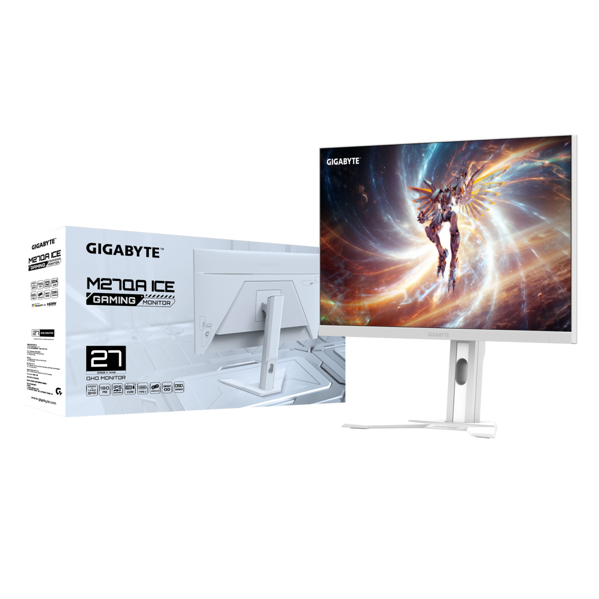 Monitor GIGABYTE M27QA ICE 27" Quad HD LED SS-IPS 180 Hz 1 ms FreeSync Branco - Image 2