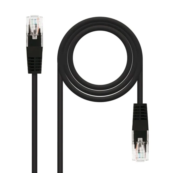 Cabo de Rede Nanocable RJ45 CAT.6 UTP AWG24 0.5 M Preto