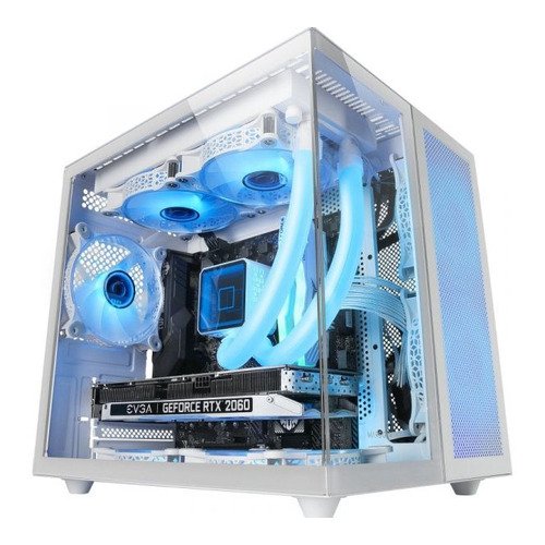 Caixa Mars Gaming Micro-ATX MC-NOVAM Branca Vidro Temperado