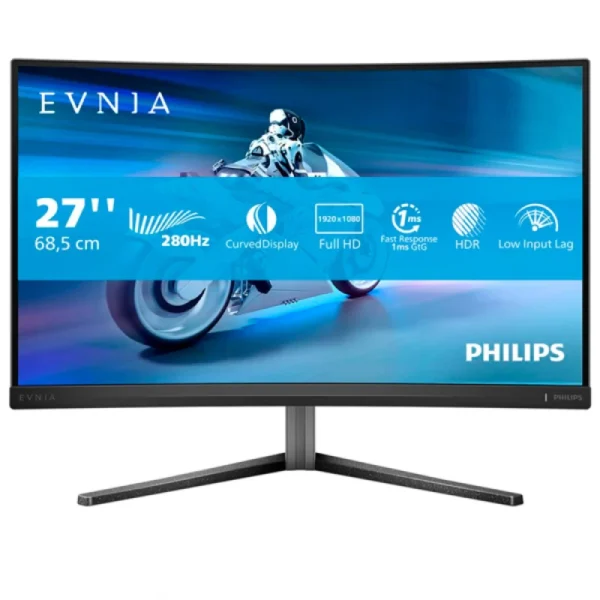 Monitor Philips 27" Full HD Curvo VA 280Hz 1ms