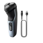 Máquina de Barbear Philips Shaver 3000 Series S3243/12 Wet & Dry Preto/Azul - Image 3