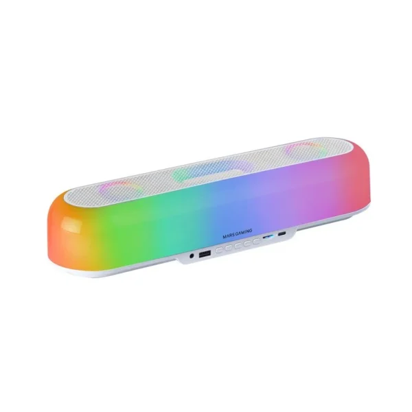 Altifalante Portátil + Barra de Som Bluetooth Mars Gaming RGB 5.3 360º 20W Branco