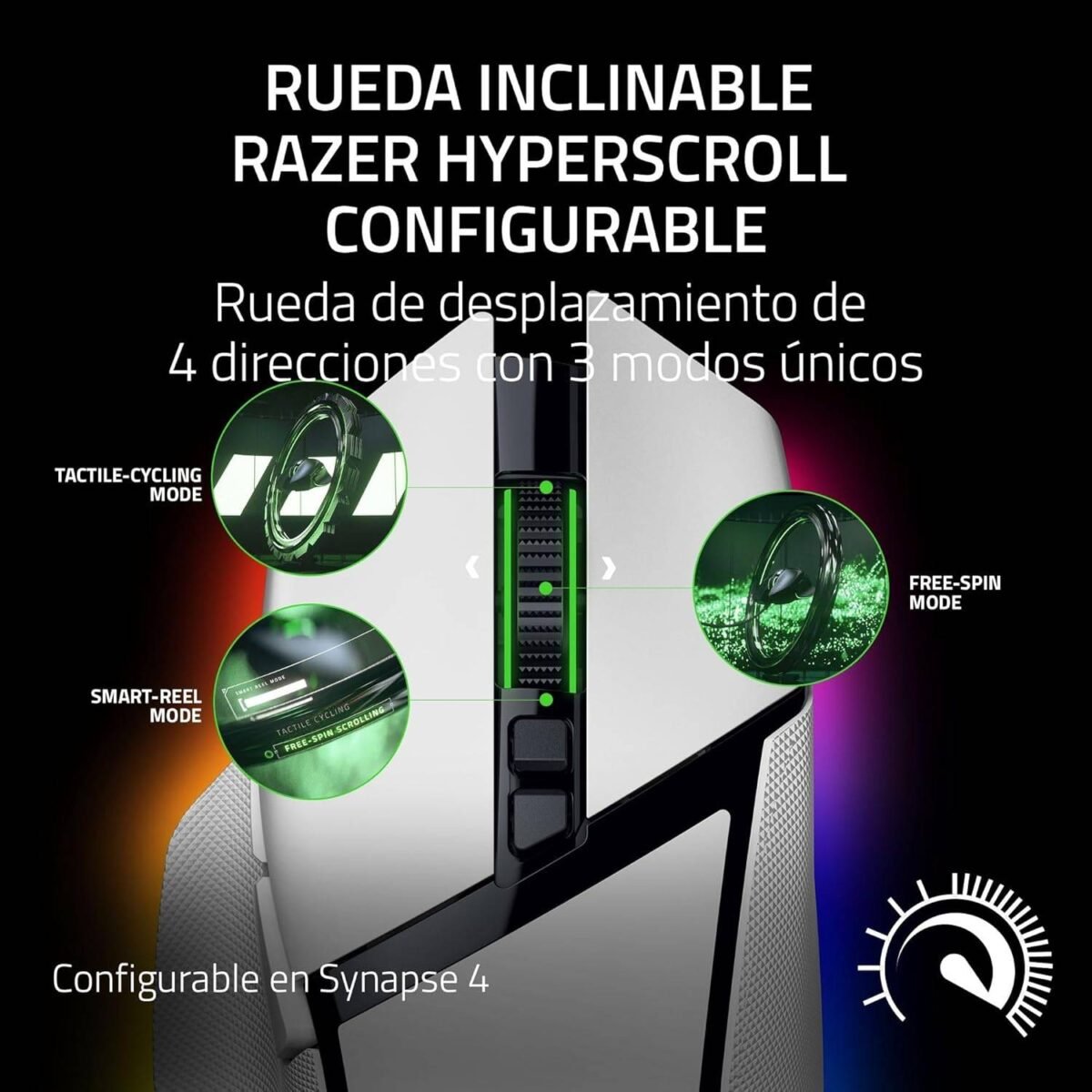 Rato Óptico Razer Basilisk V3 Pro 35K RGB Wireless/Bluetooth 35000DPI Branco - Image 5