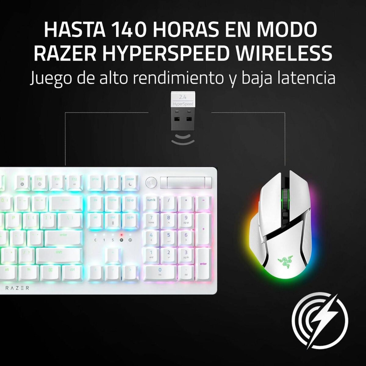 Rato Óptico Razer Basilisk V3 Pro 35K RGB Wireless/Bluetooth 35000DPI Branco - Image 8