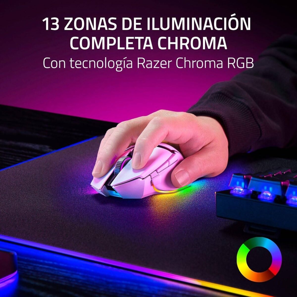 Rato Óptico Razer Basilisk V3 Pro 35K RGB Wireless/Bluetooth 35000DPI Branco - Image 6