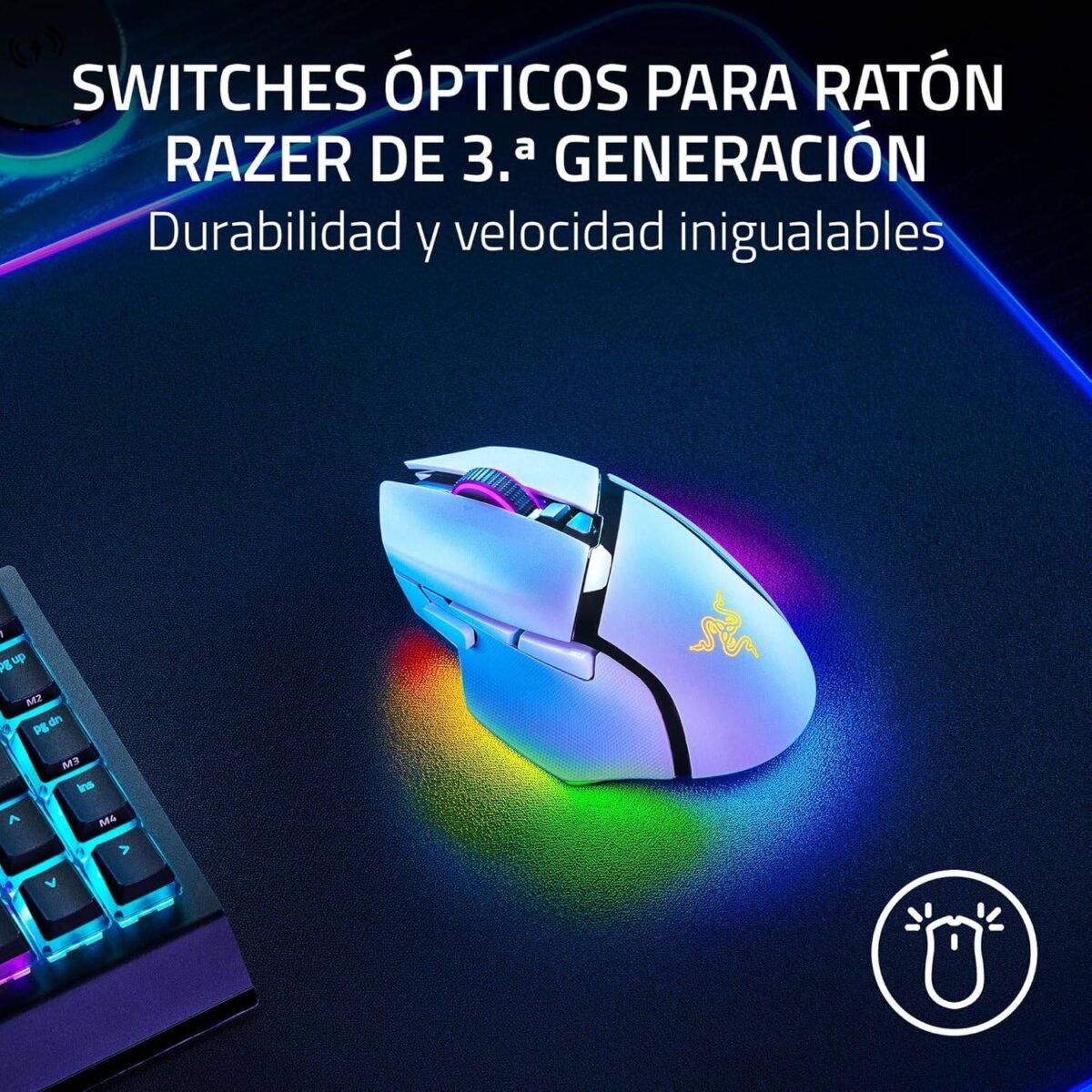 Rato Óptico Razer Basilisk V3 Pro 35K RGB Wireless/Bluetooth 35000DPI Branco - Image 7
