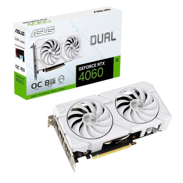 Placa Gráfica Asus GeForce RTX 4060 Dual EVO White OC 8GB GDDR6 DLSS3