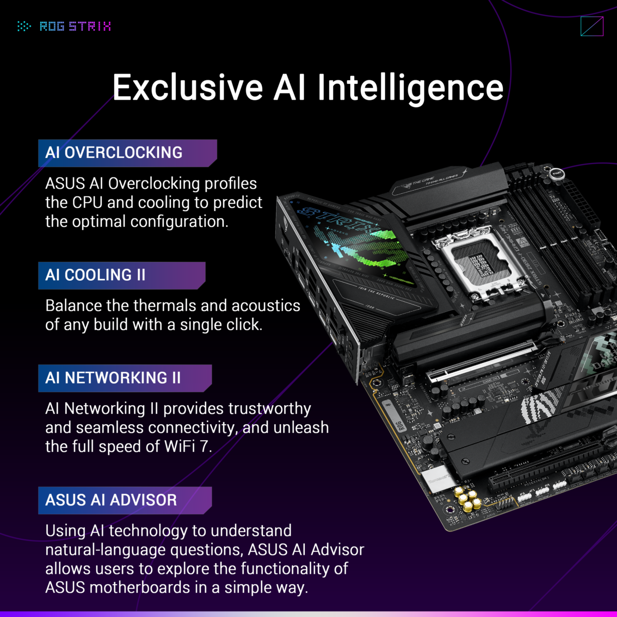 Motherboard ASUS ROG STRIX Z890-F GAMING WIFI LGA 1851 DDR5 - Image 5
