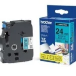 Fita Brother 24MM Preto sobre fundo Azul