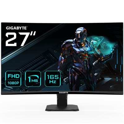 Monitor Gaming GIGABYTE GS27F EK1 27'' Full HD LCD SS-IPS 1ms 165 Hz  FreeSync Premium Preto