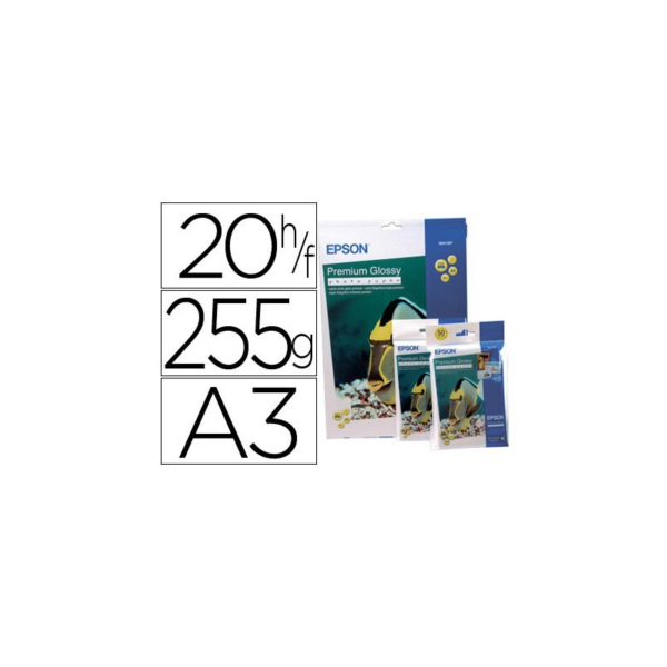 Papel Fotográfico brilhante Premium A3 (20 folhas)