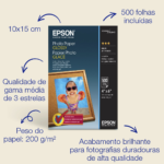 Papel Fotográfico Epson Glossy (500 Folhas - 10 x 15 cm) - Image 2