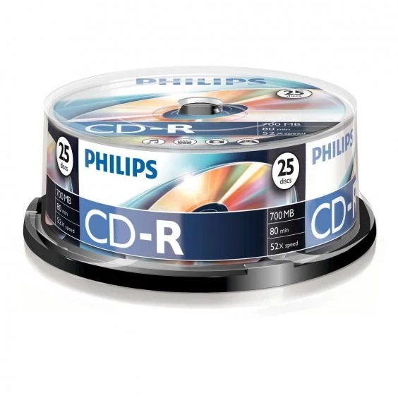 Philips CD-R 80Min 700MB 52x Cakebox (25 unidades)
