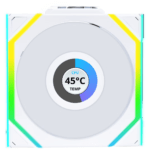 Ventoinha Lian Li UNI FAN SL120 LCD Wireless RGB Reverse Blade PWM Branco 120mm