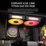 Water Cooler CPU Corsair iCue Link Titan 240 RX LCD 240mm Preto - Image 5
