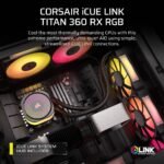 Water Cooler CPU Corsair iCue Link Titan 360 RX LCD 360mm Preto - Image 8