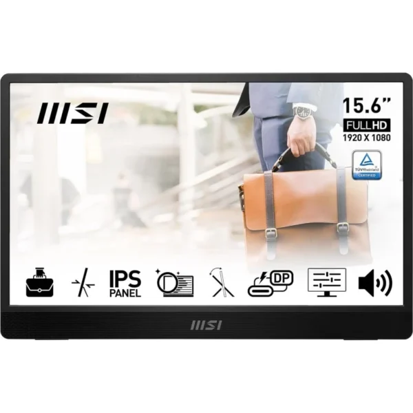 Monitor Portátil MSI PRO MP161 E2 15.6" LED IPS Full HD 4 ms