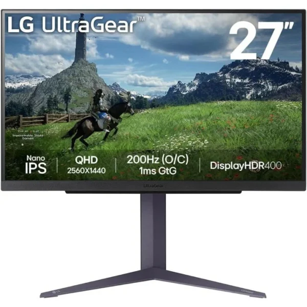 Monitor LG Ultragear 27GS85Q-B 27" LED Nano IPS QHD 180Hz Compatível com G-Sync