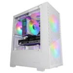 Caixa Micro ATX Mars Gaming MC-Vortex Vidro Temperado 3x Ventoinhas FRGB 12cm Branca - Image 5