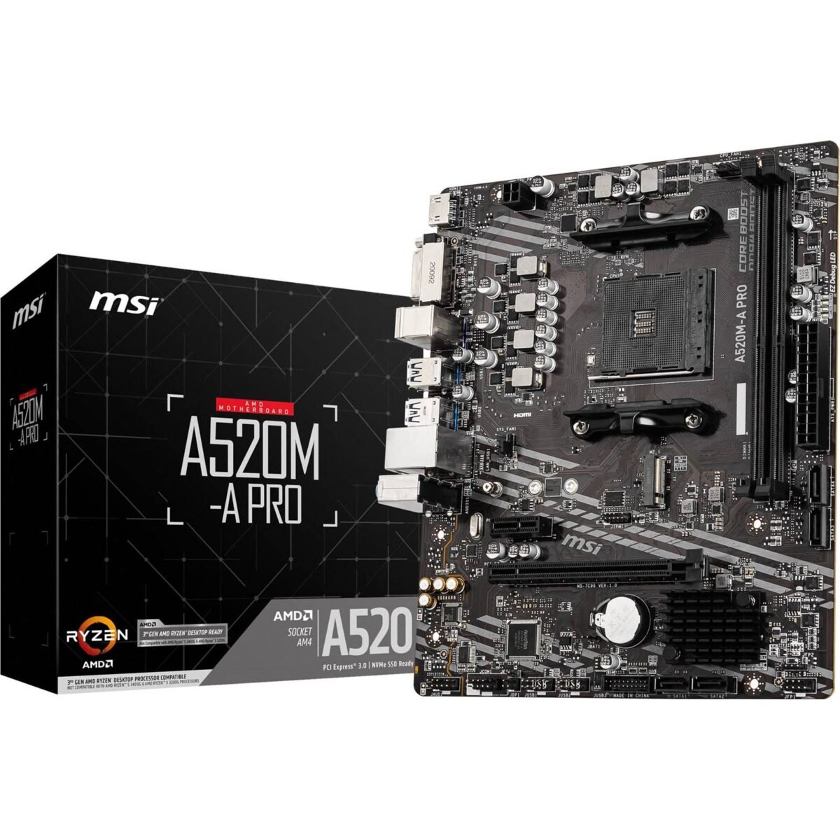Motherboard Micro-ATX MSI A520 A520M-A Pro Skt AM4 - Image 1