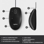 Rato Óptico Logitech M100 Corded Full-Size Comfort USB 1000DPI Preto - Image 2
