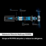 Aspirador de pó sem fio Samsung BESPOKE Jet + All in One Clean Station Branco 210W VS20B95823W/WA - Image 6