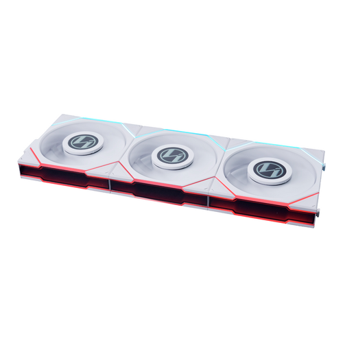 Ventoinha Lian Li UNI FAN TL120 LCD RGB Reverse PWM Branco 120mm (Pack 3)