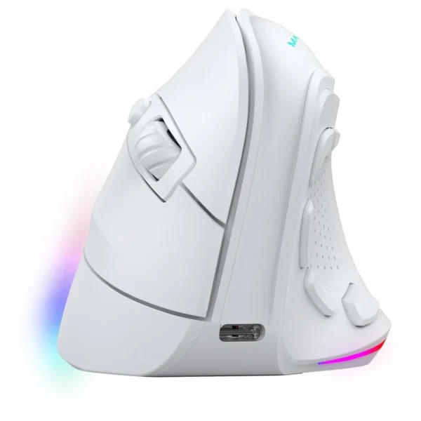 Rato Gaming Sem Fios Mars Gaming MM-SK Ergonómico Vertical RGB Chroma Branco