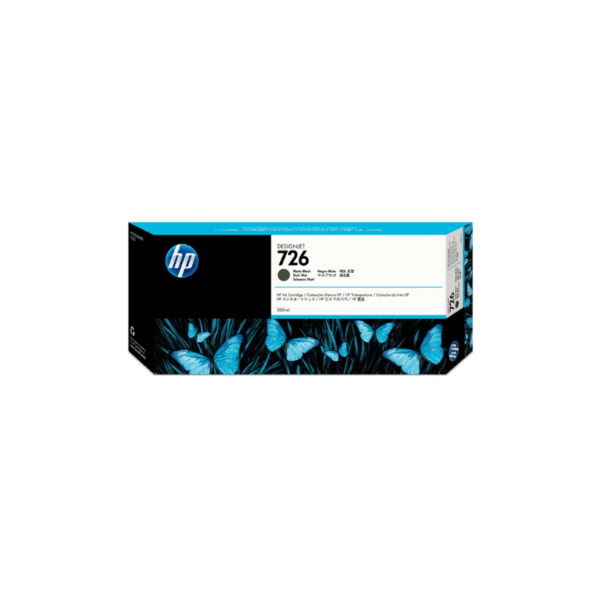 Tinteiro HP DesignJet 726 Preto Mate de 300 ml (CH575A)