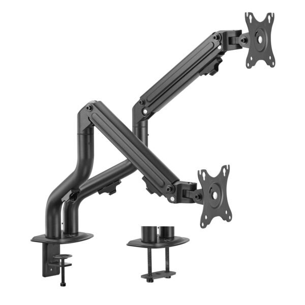 Suporte de Monitor Ewent EW1534 Desk Mount Dual Monitor with Gas Spring 17"-34" Preto