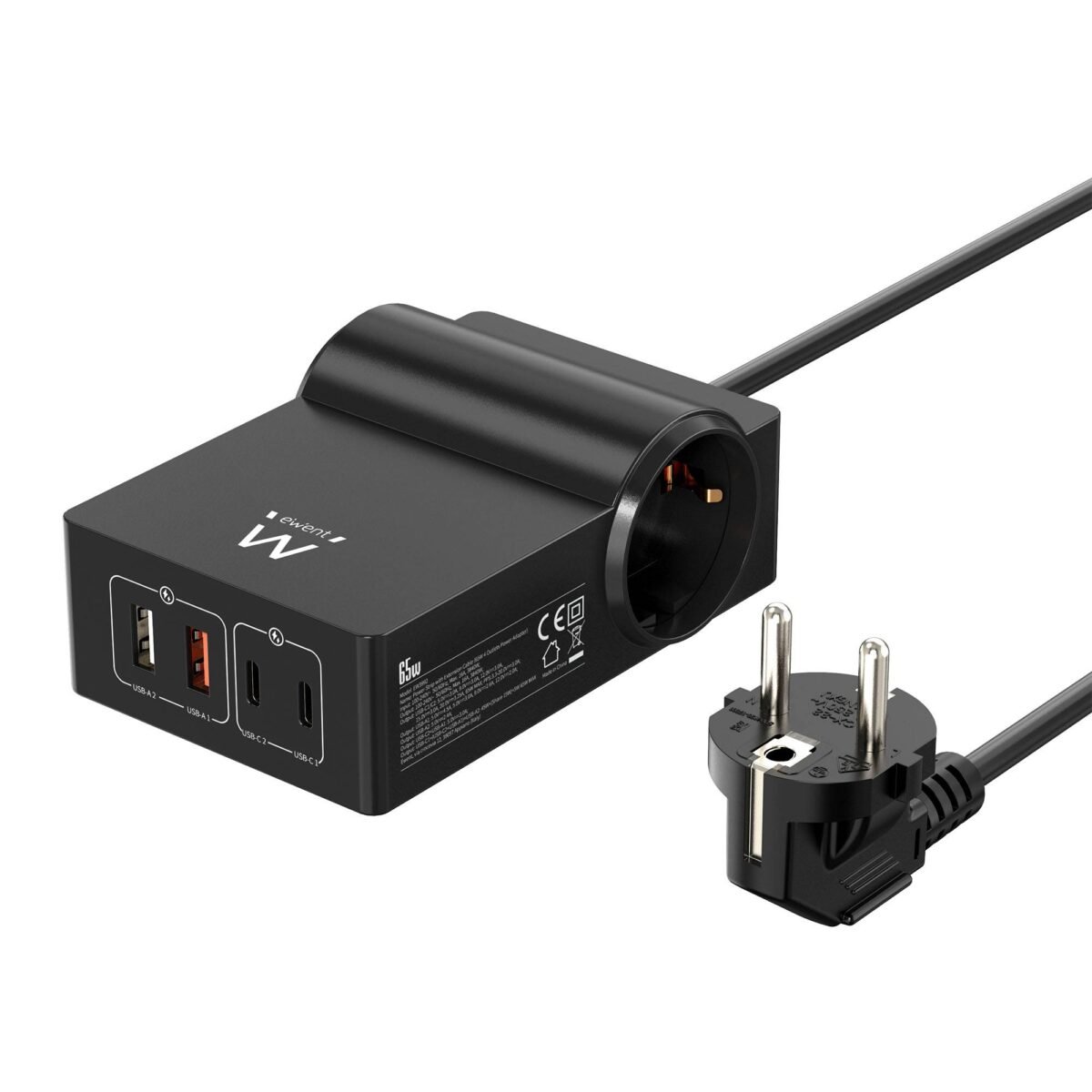 Estação de Carregamento Ewent EW3992 65W USB GaN - Image 1