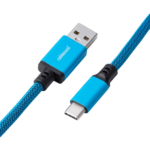 Cabo Coiled CableMod Classic para Teclado USB A - USB Type C, 150cm - Spectrum Blue - Image 3