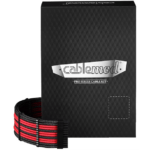 Kit de Cabo CableMod C-Series Pro ModMesh 12VHPWR para Corsair RM, RMi, RMx Black Label Preto e Vermelho