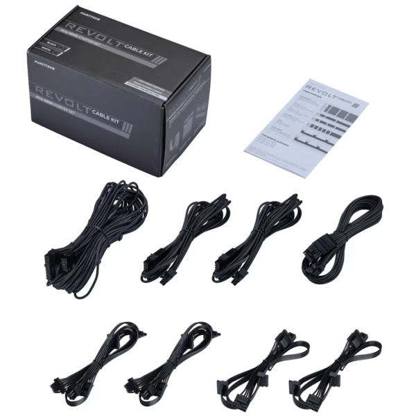 Kit Cabos Phanteks Revolt PCIe Gen5 Starter Set Preto