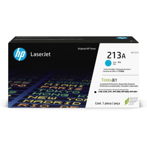 Tinteiro HP 213A Azul Original LaserJet