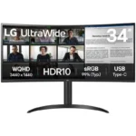 Monitor LG 34WR55QK-B 34" LED VA UltraWide QHD 100Hz 5 ms Curvo