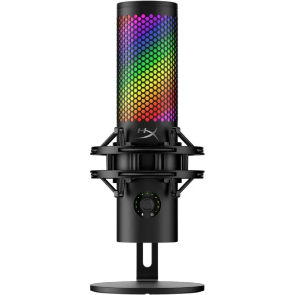 Microfone RGB HyperX QuadCast 2 S para Streaming Condensador USB Preto