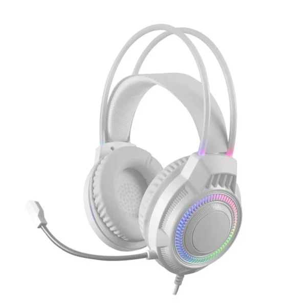 Headset Gaming Mars Gaming MH124 FRGB Microfone Flexível e Controlador de Volume Branco