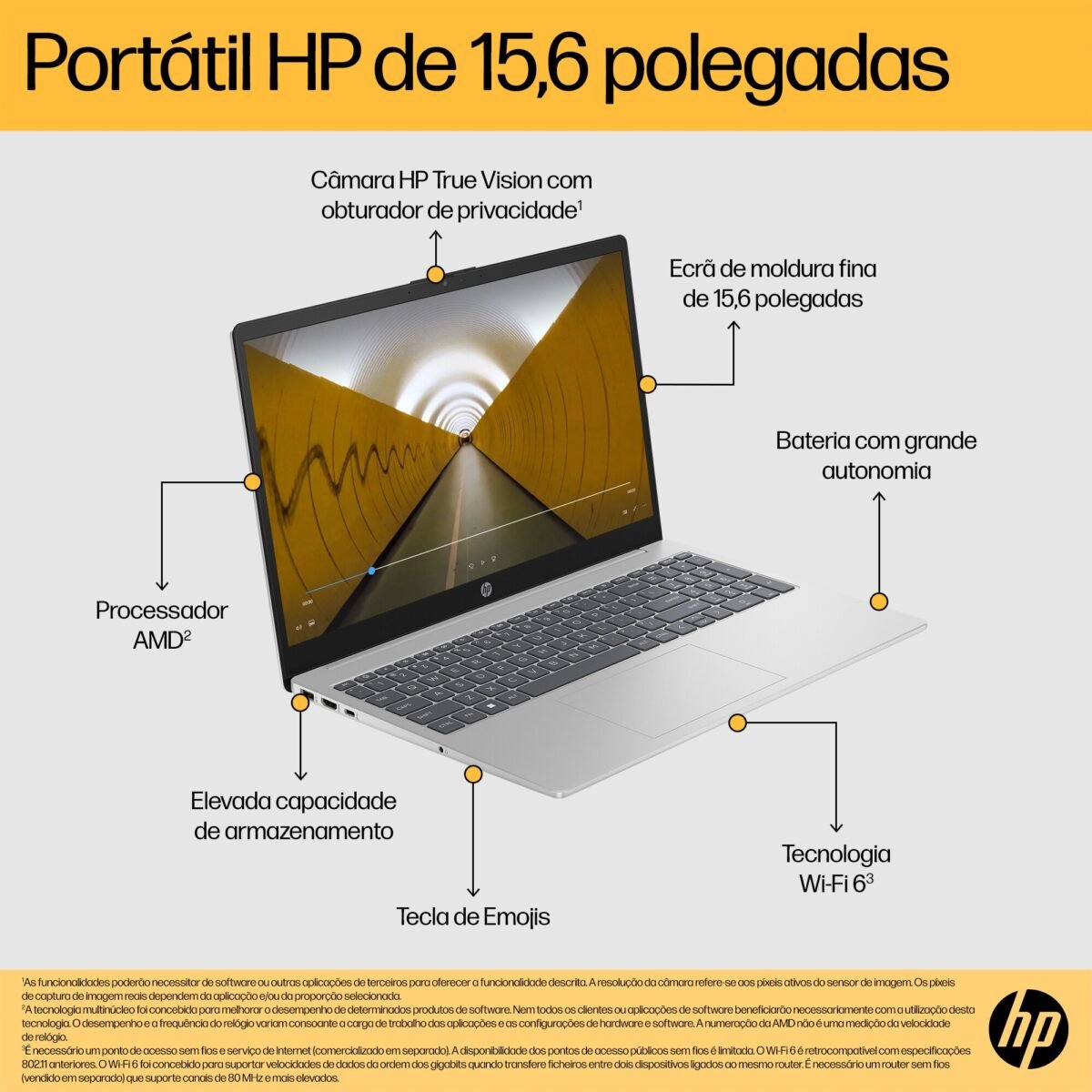 Portátil HP 15-fc0008np 15.6" FHD R7 7730U 16GB 512GB S/so - Image 11