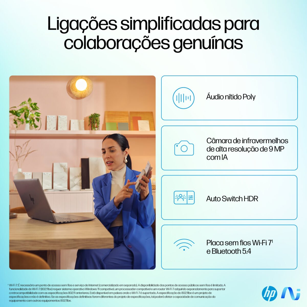 Portátil 2 em 1 HP Omnibook Ultra Flip 14-fh0005np 14" 2.8K Touch Ultra 7 256V 16GB 1TB W11H - Image 2