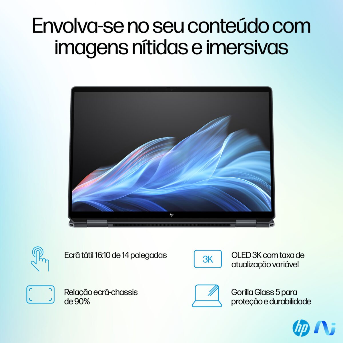 Portátil 2 em 1 HP Omnibook Ultra Flip 14-fh0005np 14" 2.8K Touch Ultra 7 256V 16GB 1TB W11H - Image 8