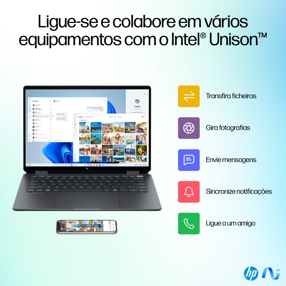 Portátil 2 em 1 HP Omnibook Ultra Flip14-fh0004np 14'' 2.8K OLED Touch Ultra 7 258V 32GB 1TB W11H - Image 5